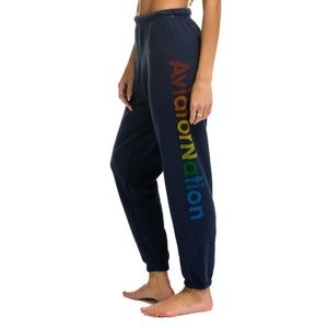 AVIATOR NATION SWEATPANTS- navy size small
